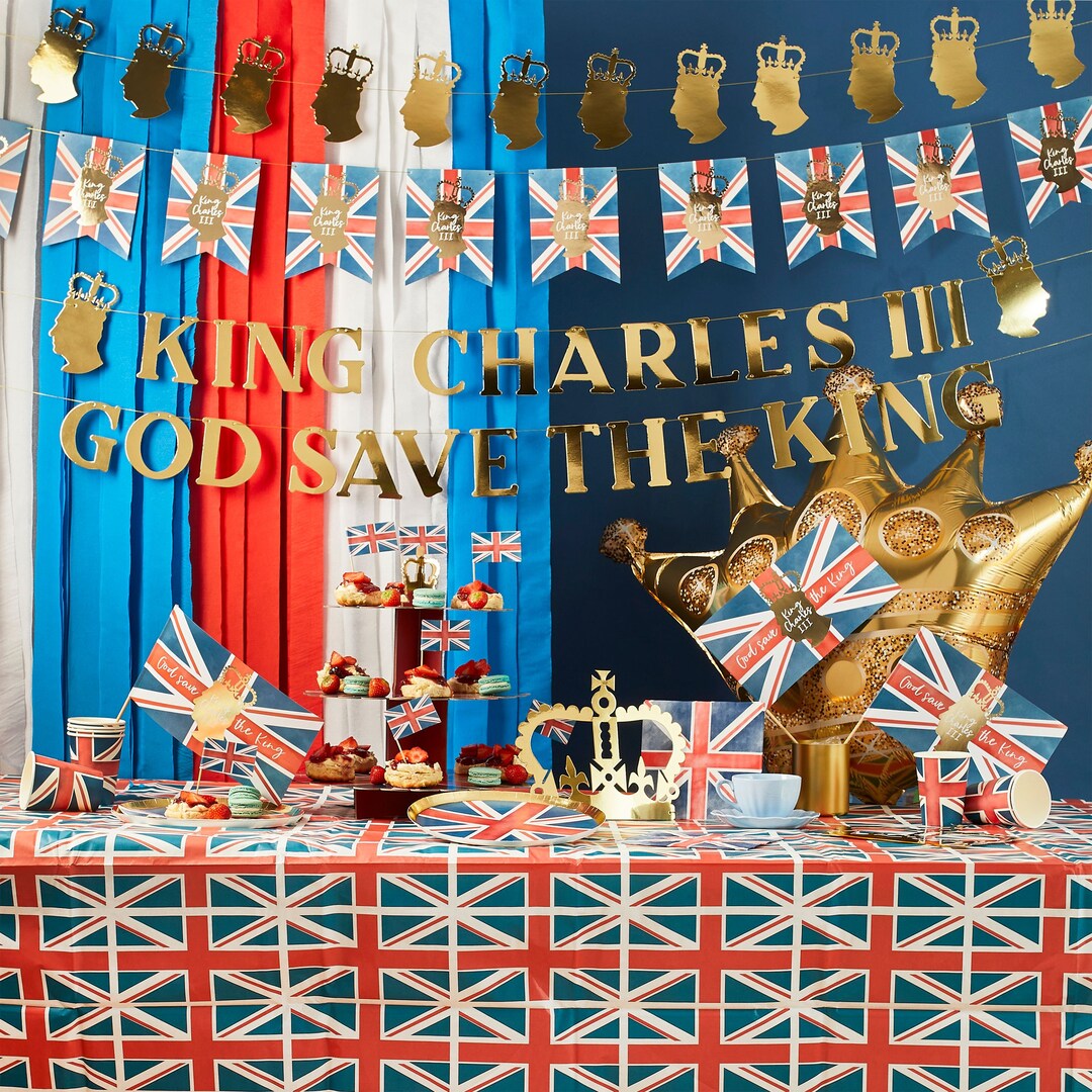 Kings Coronation Party Supplies Union Jack Decorations Etsy UK
