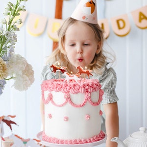 Pony Horse Birthday Partyware, Girls Birthday Party, Horse Plates Napkins Cups Balloons, Pony Party Horse Candles x3