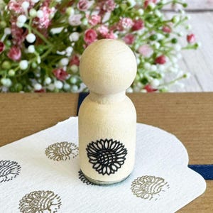 Mini tampon en caoutchouc Tournesol, Tampon encreur pour scrapbooking, enveloppes de cartes, Tampon floral en bois, Loisirs créatifs et loisirs créatifs pour mariage