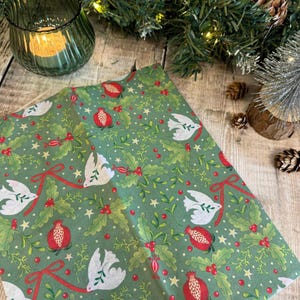 Carta velina da regalo verde natalizia Folklore, carta da regalo festiva, idee per incartare i regali, carta velina da regalo, 4 fogli
