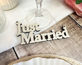Wooden Hanging Just Married Sign, Mini Ivory Wedding Hanging Decoration Gift, Festive Mr Mrs Plaque, Rustic Sign, Ivory