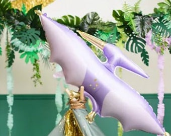 Pterodactyl Dinosaur Foil Balloon, Jurassic Dinosaur Theme Birthday Party, Flying Dinosaur Party Balloon, Kids Dinosaur Decorations 45inch
