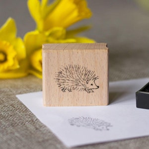 Hedgehog Rubber Mounted Stamp, Animal Scrapbooking Ink Stamp, Homemade Gift Tags & Cards, Craft Ideas, DIY Wedding Favours, Kids Crafts
