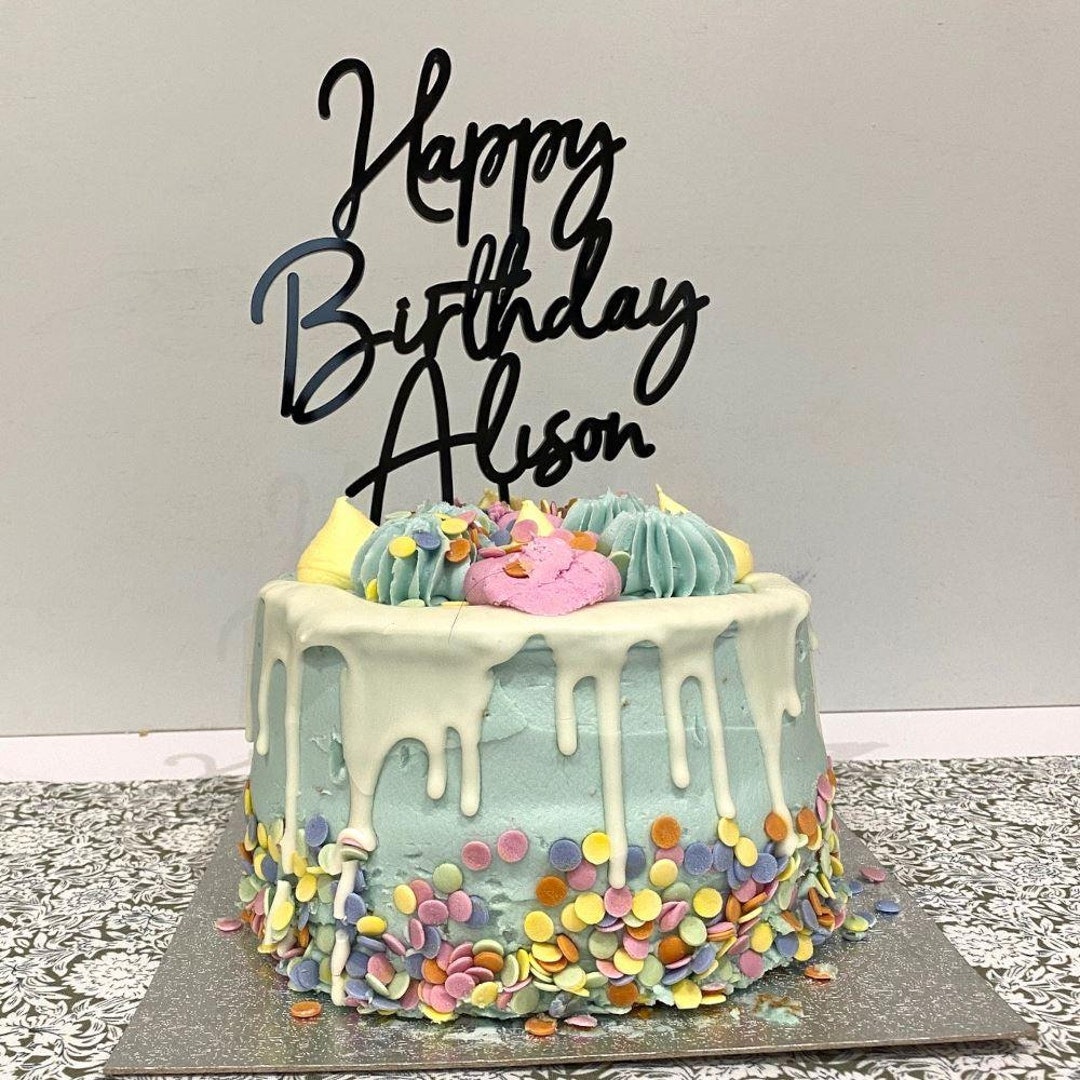 Ornements Soie Noir Anniversaire 2 Décorations De Gâteau Wednesday Noir - Plastique Alimentaire 14 Cm Décorations Gâteau Wednesday