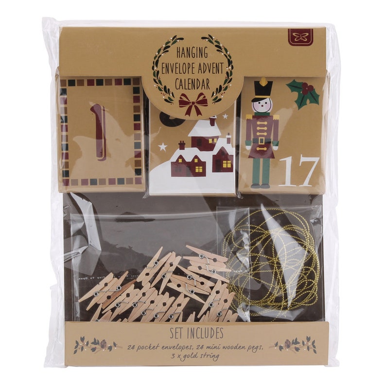 Hanging Envelope Advent Calendar DIY Calendar Make Your Own Etsy
