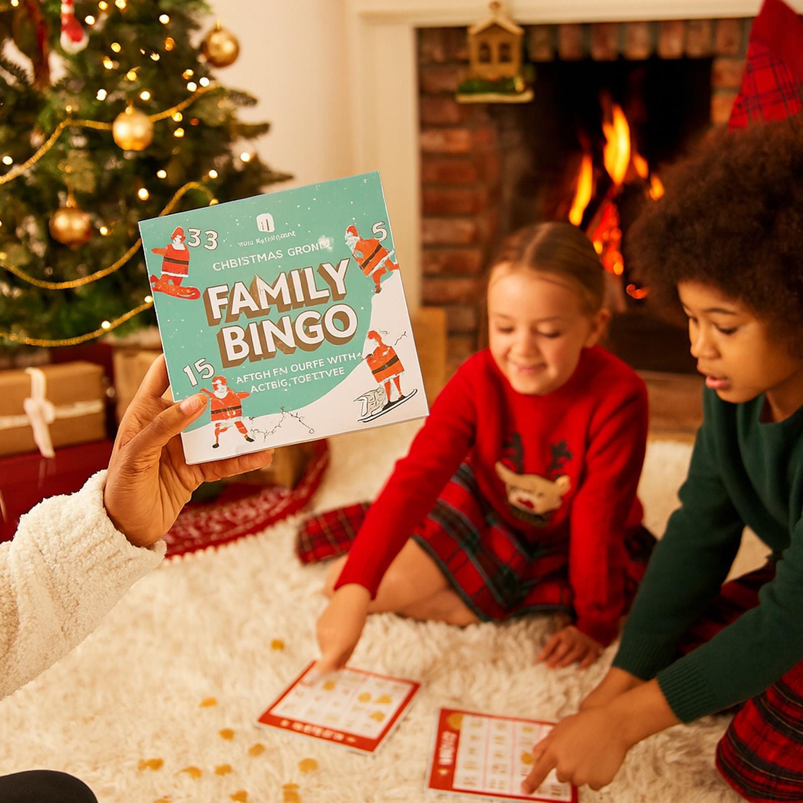 Talking Tables Bingo De Navidad | Juego Familiar De Los 12 Días | Incluye 100 Hojas, 48 Cartas Y 4 Lápices | Regalo Para Rellenar Calcetines Y Fiestas De Oficina