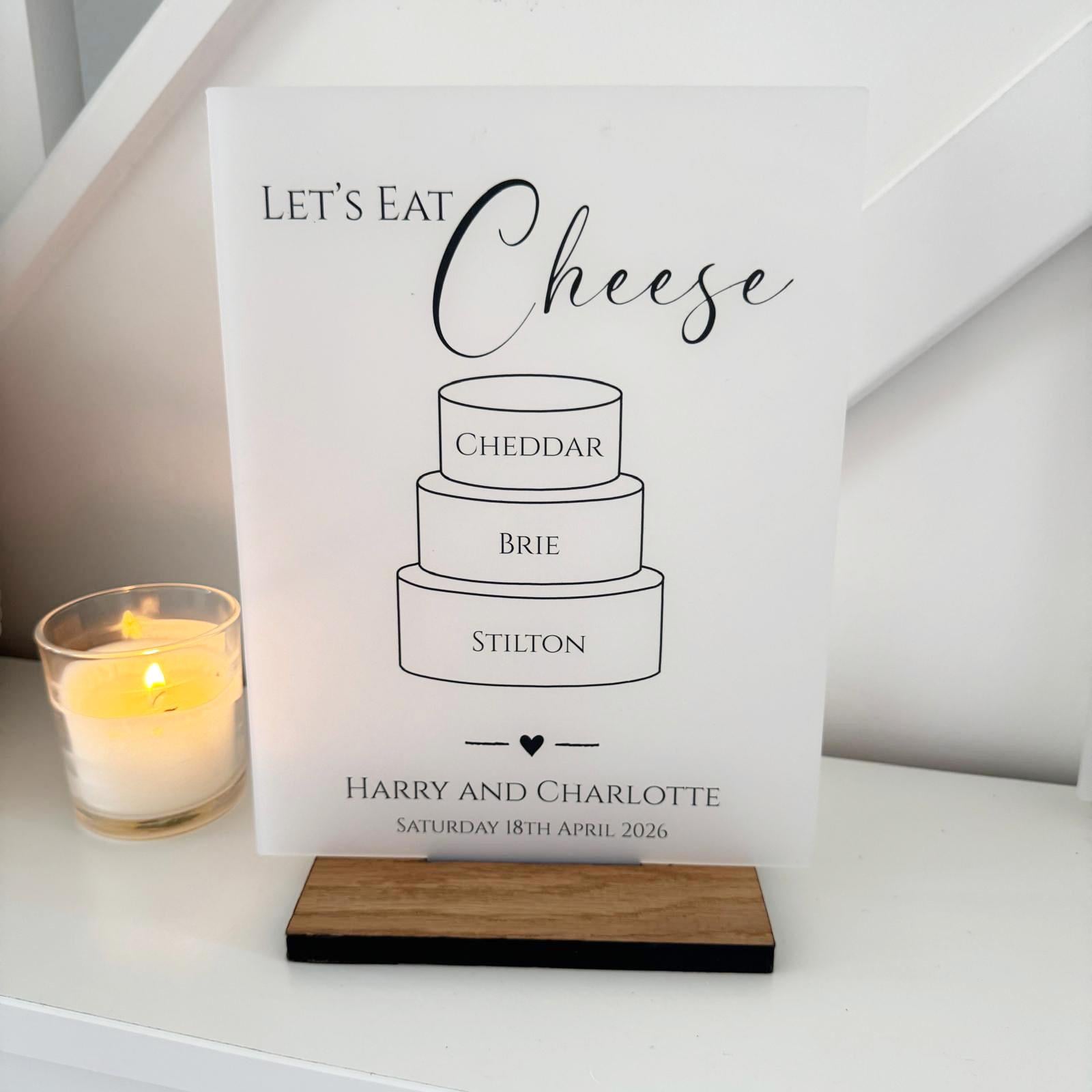 Personalised Wedding Cheese Menu, Luxury Dessert & Cheese Board ...