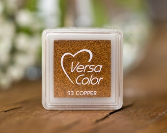 Tampone d'inchiostro a pigmenti piccoli Versacolor Copper, tampone per timbri, inchiostro per timbri, inchiostro per timbri, tampone per timbri in gomma, tampone per timbri colorati, scrapbooking