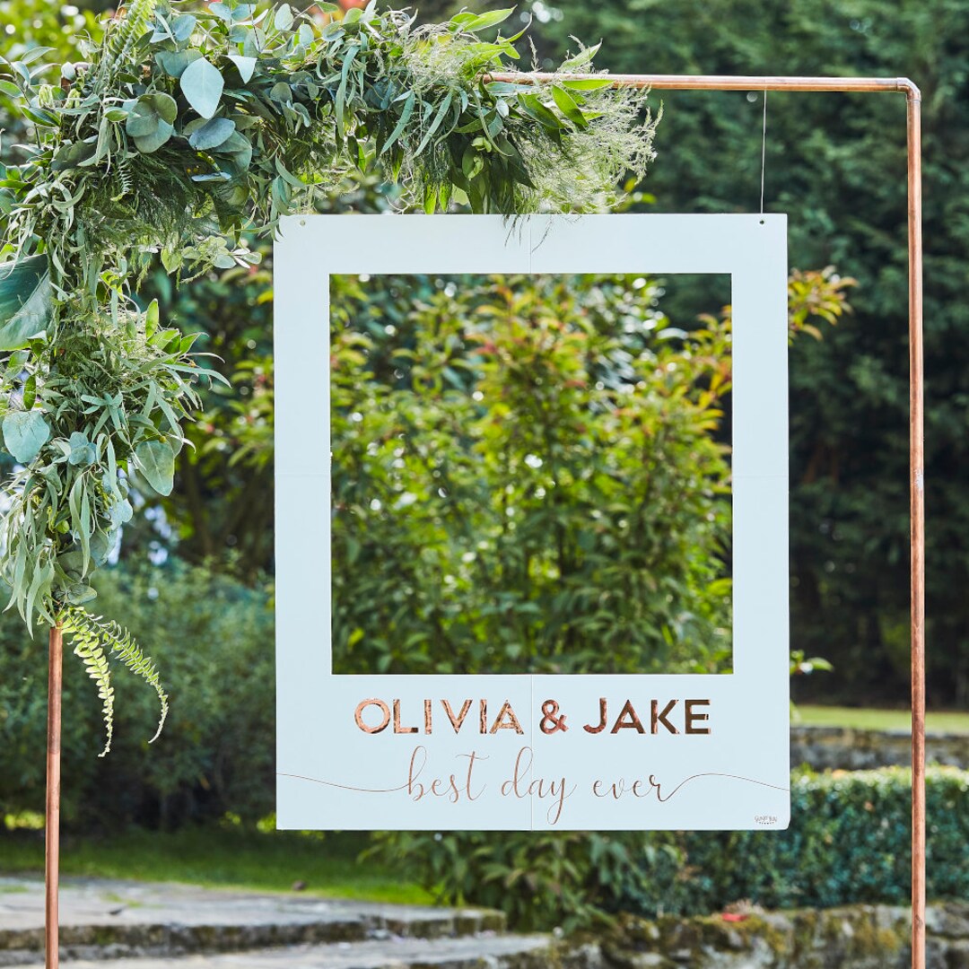 Personalised Wedding Photo Booth Frame, Wedding Photo Props, Photo