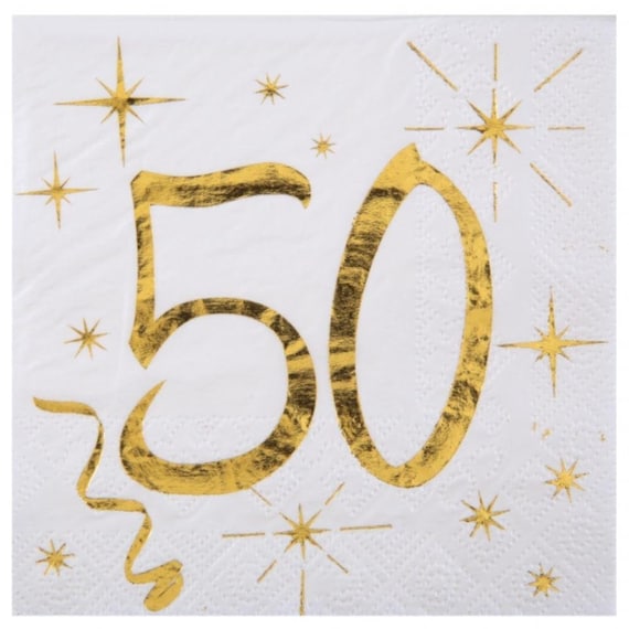 Confezione da 50 tovaglioli di carta usa e getta per feste di