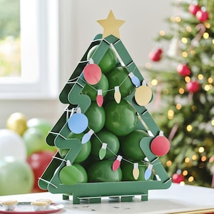WeihnachtsbaumBallon Mosaikständer, Weihnachtsdekoration, Weihnachtsballons, MosaikBaumrahmen, grüne festliche Dekoration