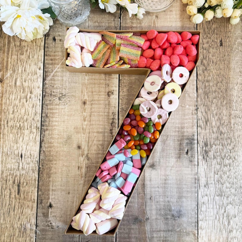 Number Platters Cardboard Number Trays 0-9 for Party Platters – Birthday Snack, Candy ...