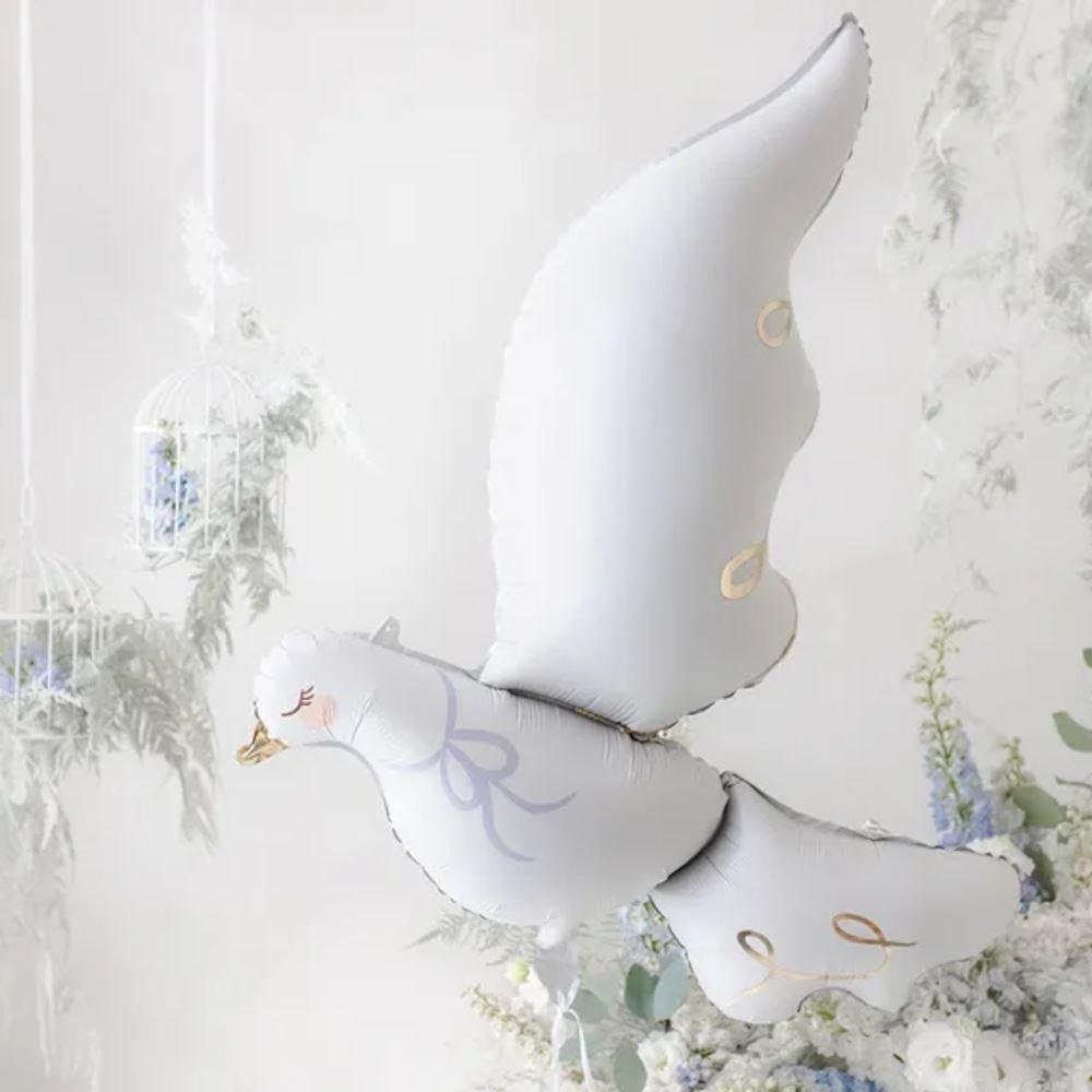 Large 39 Inch Dove Foil Balloon, Holly Communion Religious Balloon Gift ...