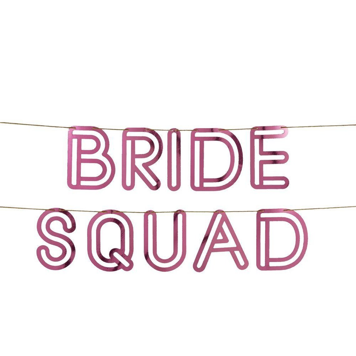 Hen Party Bunting Bride Squad Hen Party Banner Pink Bridal Etsy