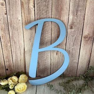 Letrero personalizado de la carta de la pared de la guardería, inicial de la pared de madera para niños, regalo de bautizo, regalo del nuevo bebé, decoración del dormitorio de la sala de juegos, nombre de la pared