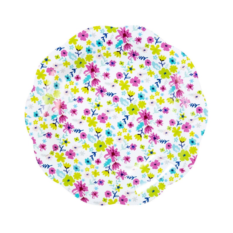 Floral Ditsy Paper Plates x 12 Afternoon Tea Party Birthday Event