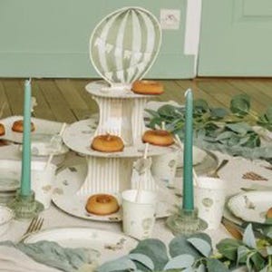 Three-Tier Cream In the Clouds Children’s Cupcake Stand – 44cm, Elegant Food Display for Birthday Parties, Baby Showers & Special Events