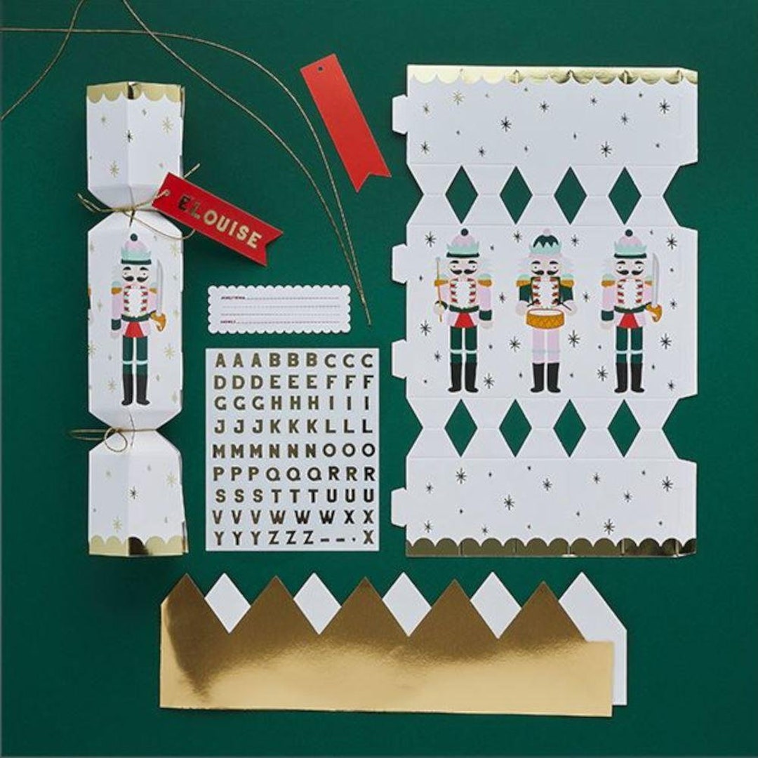 6 Personalisable Nutcracker Christmas Diy Crackers, Festive Crafts