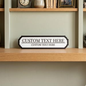 Personalised Custom Text Road Sign Small Acrylic Wall Sign Custom Message Gift Home Décor Plaque - Home Wedding Birthday (39 cm)