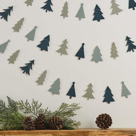 4m Christmas Tree Paper Garland Eco Friendly Christmas