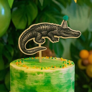 Sfondo Per Festa A Tema Alligatore E Coccodrillo - 1,5 X 0,9 M - Happy Birthday - Decorazione Giungla Safari Per Compleanno Bambini