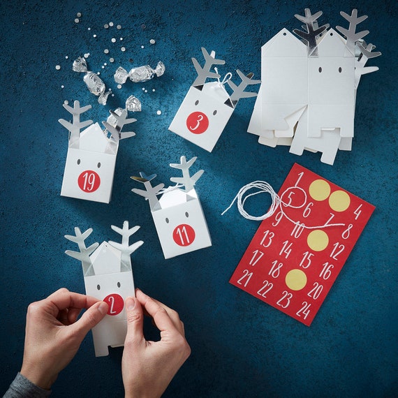 Reindeer Advent Calendar Christmas Craft Calendar DIY Advent - Etsy