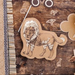 8 Lion Animal Paper Plates, Safari Birthday Party Tableware, Childrens Animal Birthday Partyware, Zoo Animal Tableware, Disposable Plates
