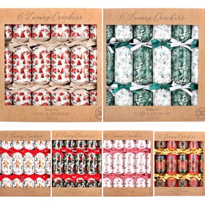 Novelty Christmas Crackers Various Designs, Party Table Decorations, Luxury Christmas Crackers, Festive Table Crackers, Dinner Party