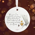 Winnie The Pooh Christmas Pregnancy Gift For Mummy To Be, Baby Shower Keepsake Gift, Gender Reveal Party Gift, Gift For Friend, Ceramic Gift