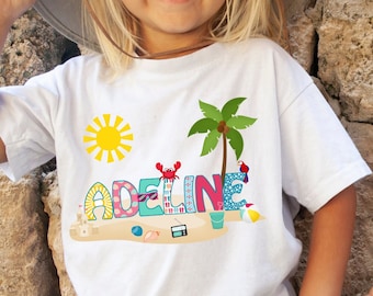 Personalized Beach Tee || Boy & Girl Options || Beachy Toddler Tee || Summer Outfit || Baby Shower Gift || Summertime Tee || Cute Beach Tee