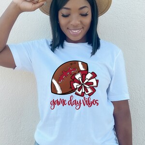 Any Team Color || Game Day Vibes Tee || Cute Game Day Shirt || Cute Football Tee || Game Day || Football || Unisex Tee