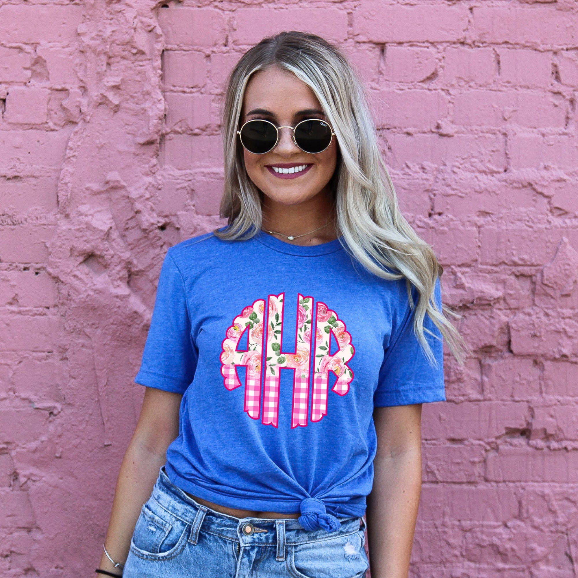 Scalloped Monogram Tees Cute 
