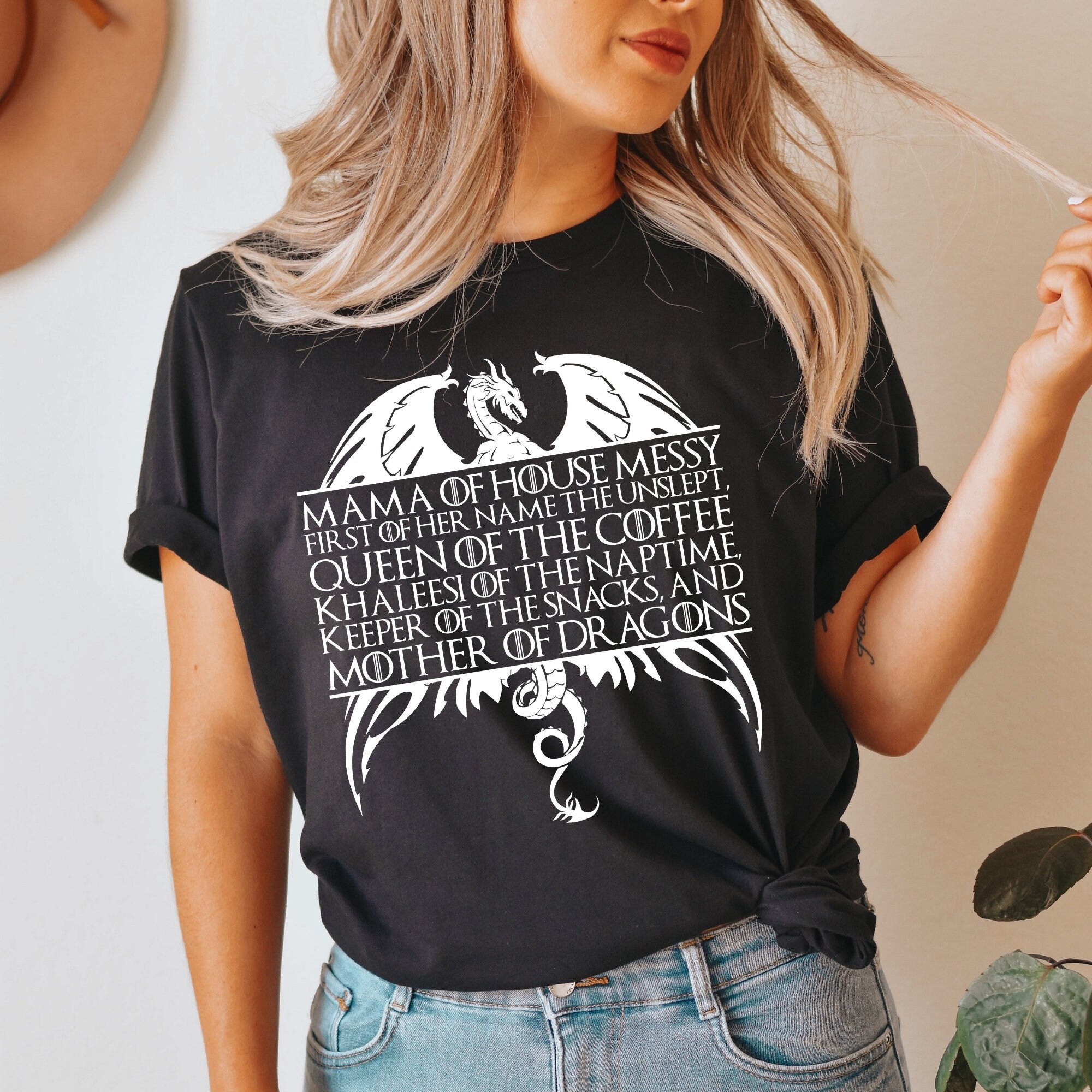 Discover Maglietta Madre Dei Draghi Fan Di Game Of Thrones GOT Regalo Mamma Uomo Donna Bambini