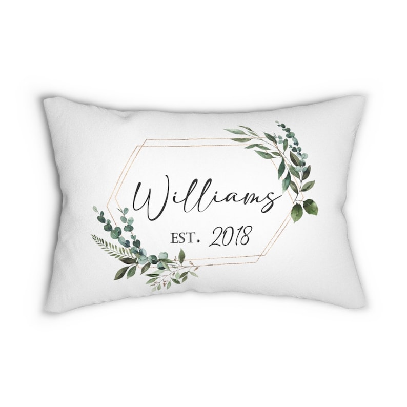 Boho Personalized Name Pillow Wedding Gift Bridal Gift Personalized Wedding Gift Last Name Pillow Engagement Gift Mom Gift, Wife image 4