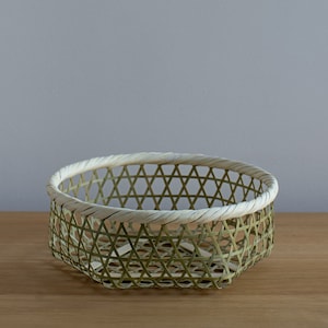 Handwoven Hexagonal Bamboo Basket
