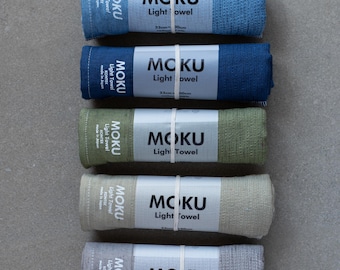 Moku Light Towel - Medium - Light Blue | Navy Blue | Green | Khaki | Grey