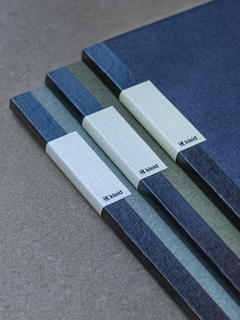 Kleid A5 2mm Flat Notebook - Olive, Navy, Charcoal image 5