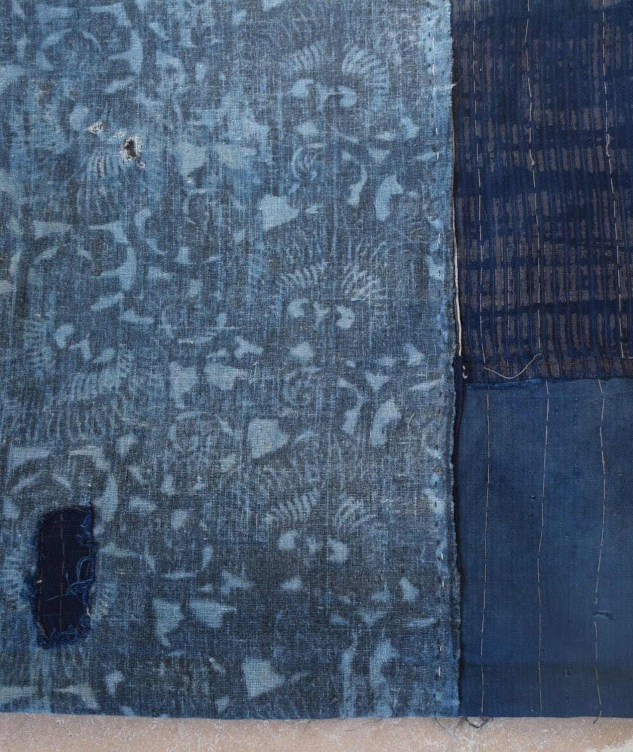 Antique Japanese Indigo Boro Patched Textile - Large - Etsy