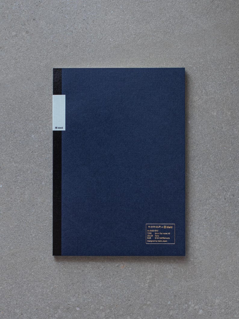 Kleid A5 2mm Flat Notebook - Olive, Navy, Charcoal Navy
