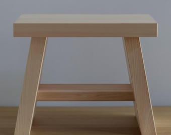 Taburete de baño de ciprés Hinoki