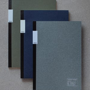 Kleid A5 2mm Flat Notebook - Olive, Navy, Charcoal