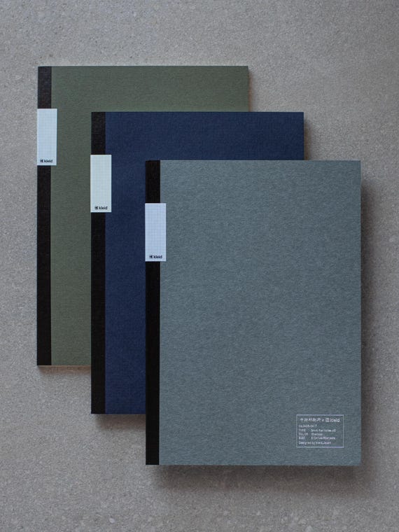 Kleid A5 2mm Flat Notebook - Olive, Navy, Charcoal