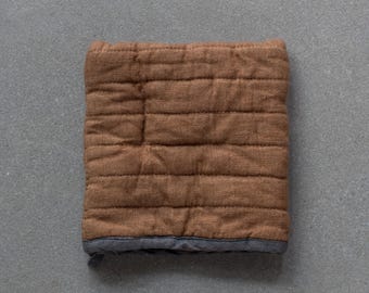 Quadratischer Ofenhandschuh - Ockerbraun