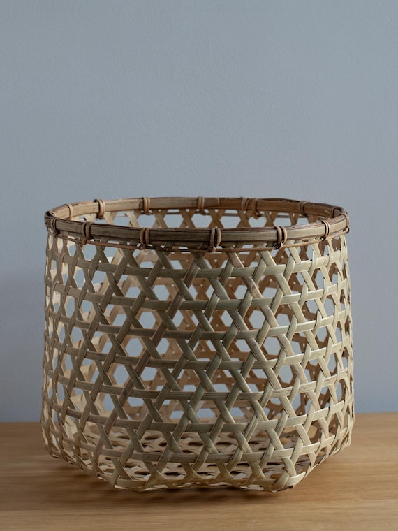 Handgewebter sechseckiger Bambuskorb - gro - Etsy sterreich