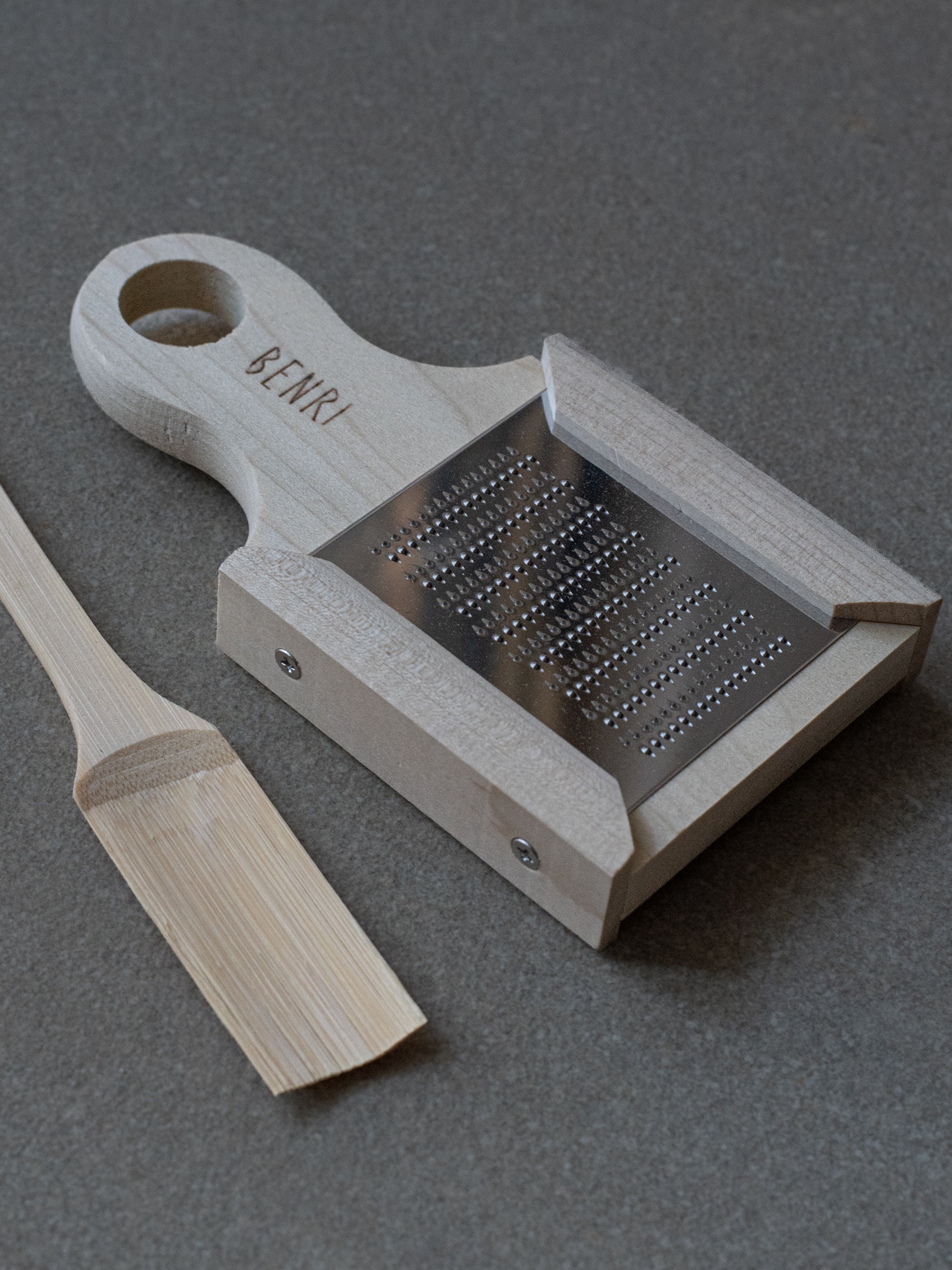 Japanese Wooden Wasabi Grater & Brush 