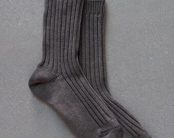 Socken aus Wolle und Baumwolle - Braun