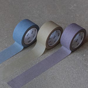 MT Write & Draw Washi Masking Tape - Mocha | Kusumi Blue | Kusumi Yellow
