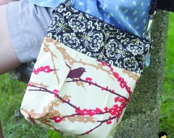 Pleated Zippered Crossbody Sling Bag Tutorial and PDF Pattern, Zipper Crossbody Bag, Shoulder Bag with Slip Pockets