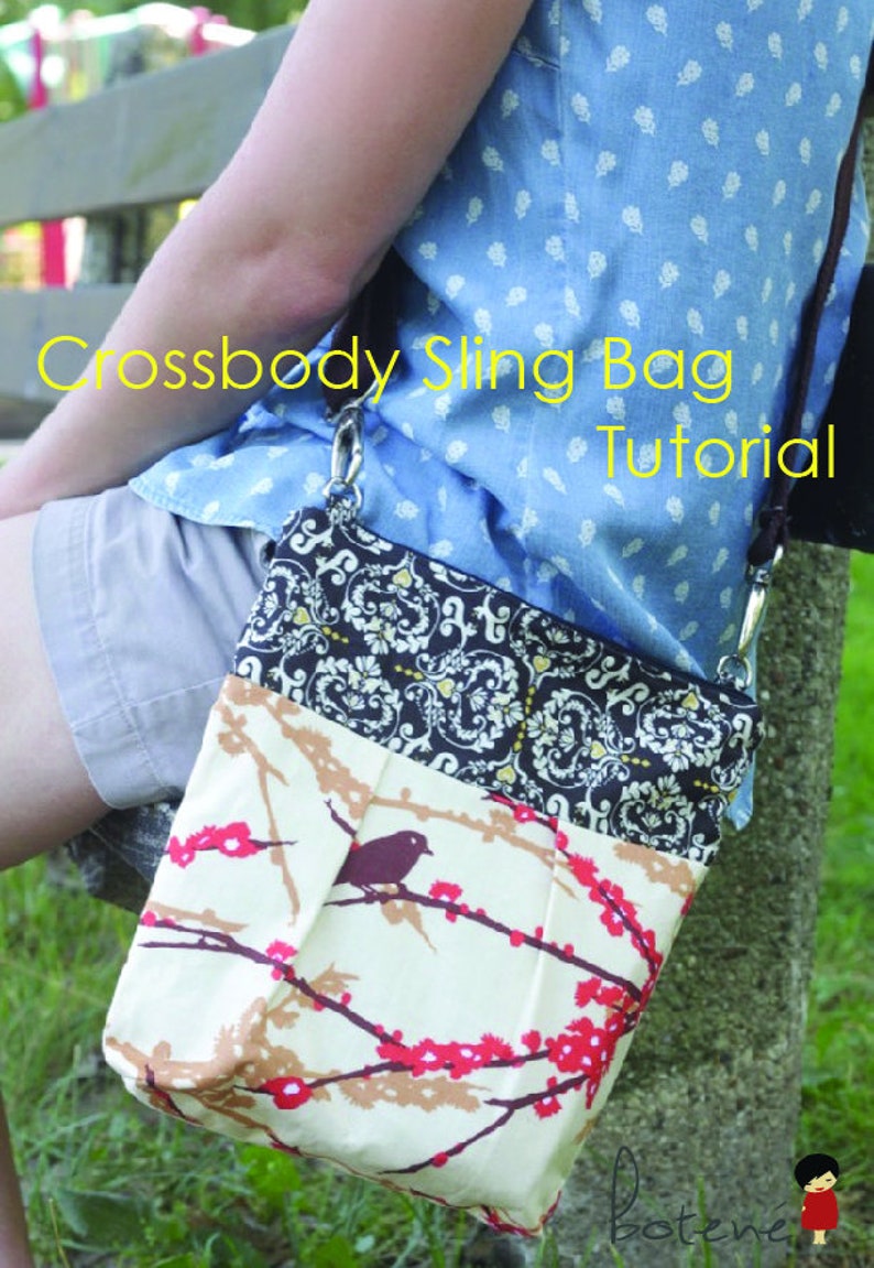 Pleated Zippered Crossbody Sling Bag Tutorial and PDF Pattern, Zipper