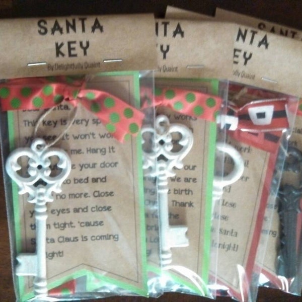 Santa Key// Santa's Magic Key // Magic Key // Christmas Door Hanger